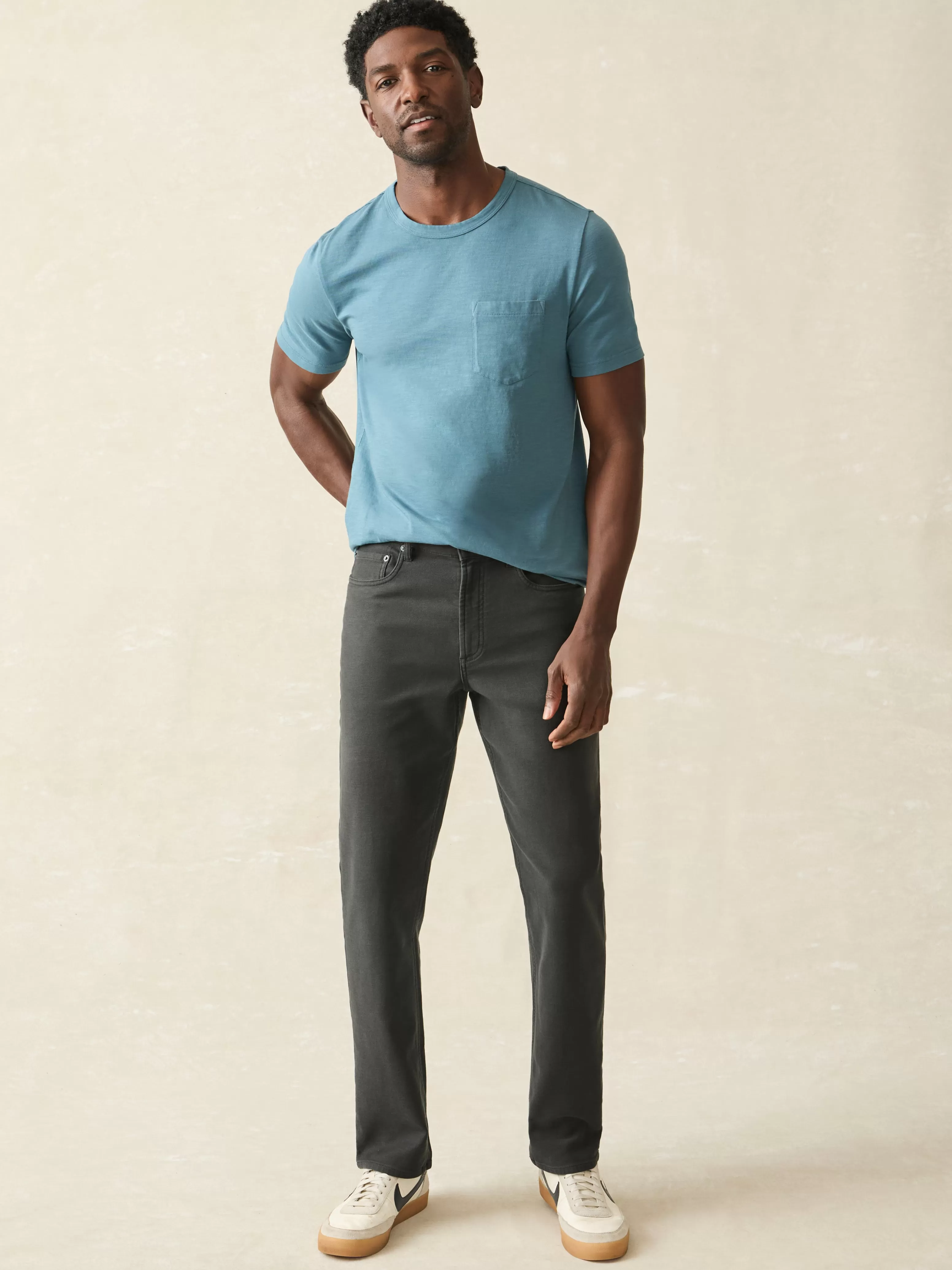 Stretch Terry 5-Pocket Athletic Fit Pant - | Faherty Brand Shop