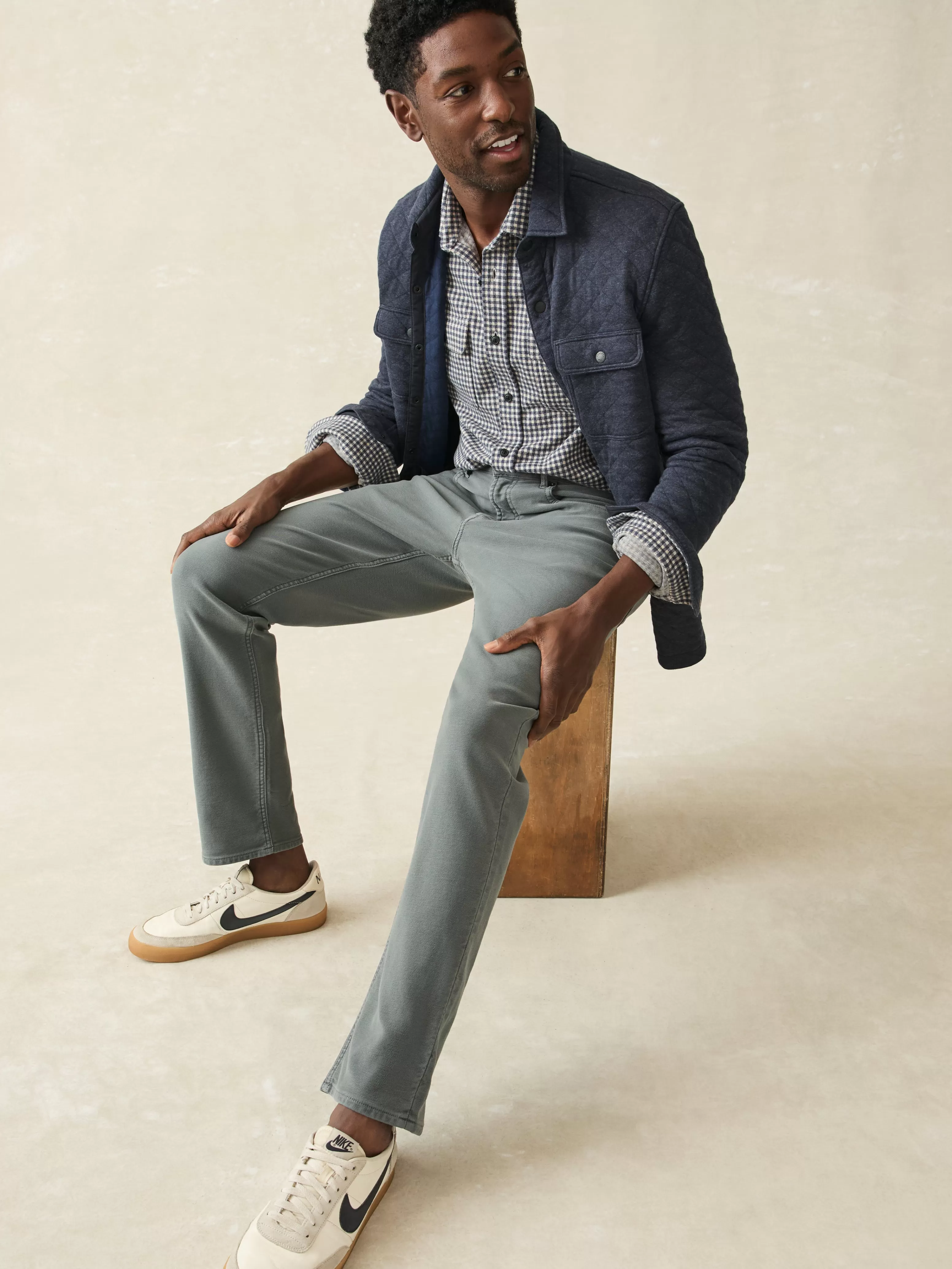 Stretch Terry 5-Pocket Athletic Fit Pant - | Faherty Brand Best