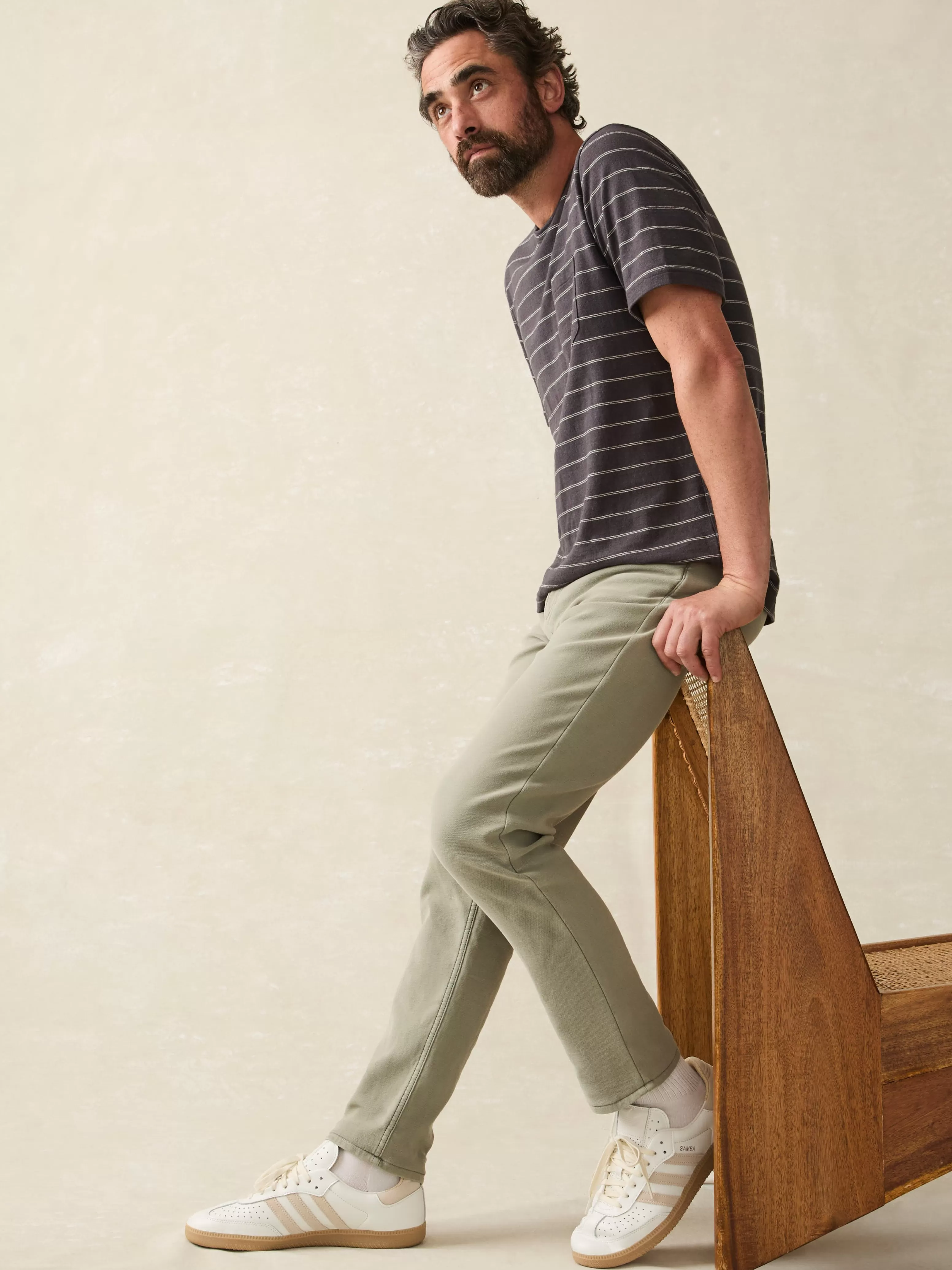 Stretch Terry 5-Pocket Pant - | Faherty Brand Sale