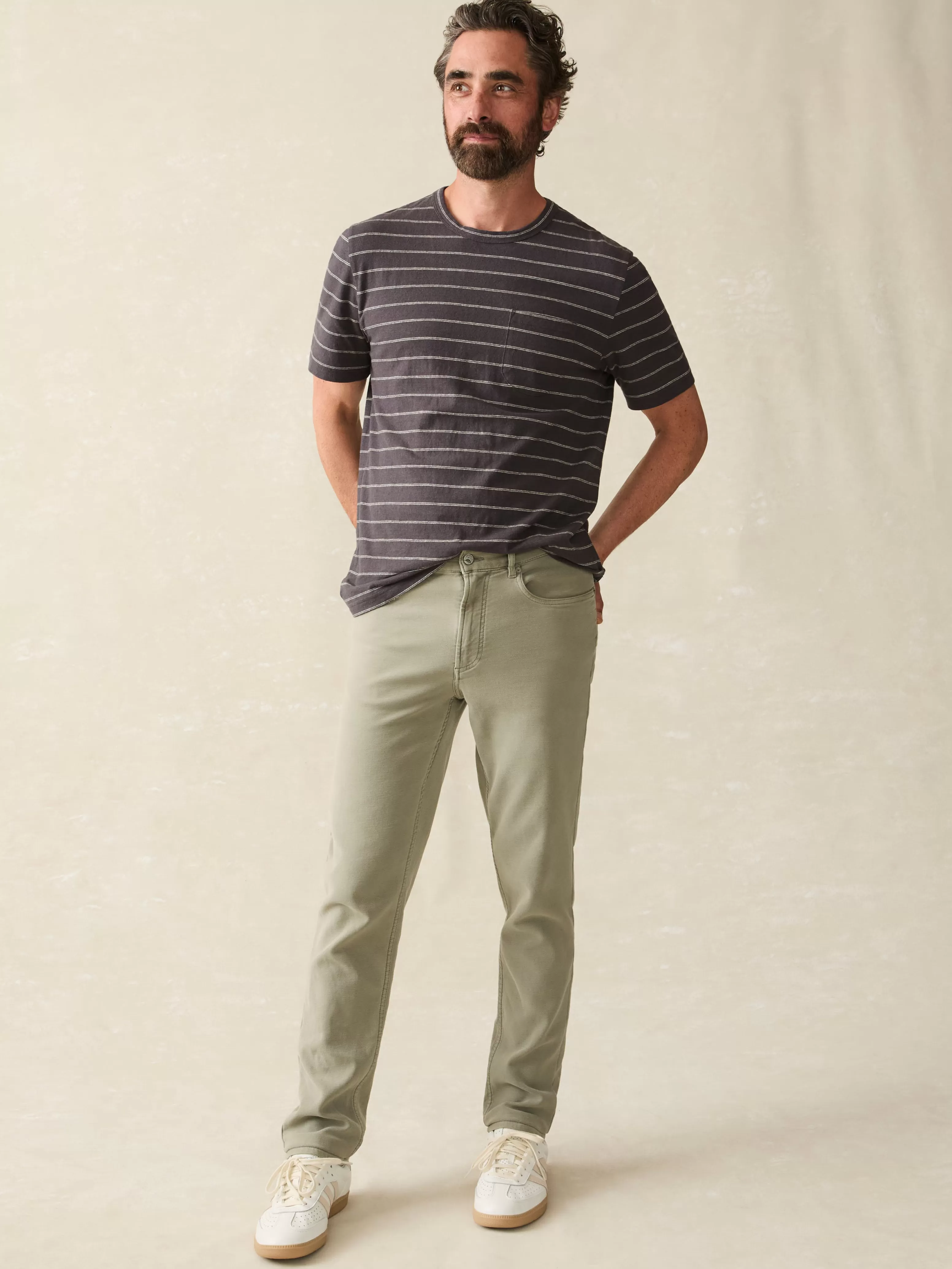 Stretch Terry 5-Pocket Pant - | Faherty Brand Sale