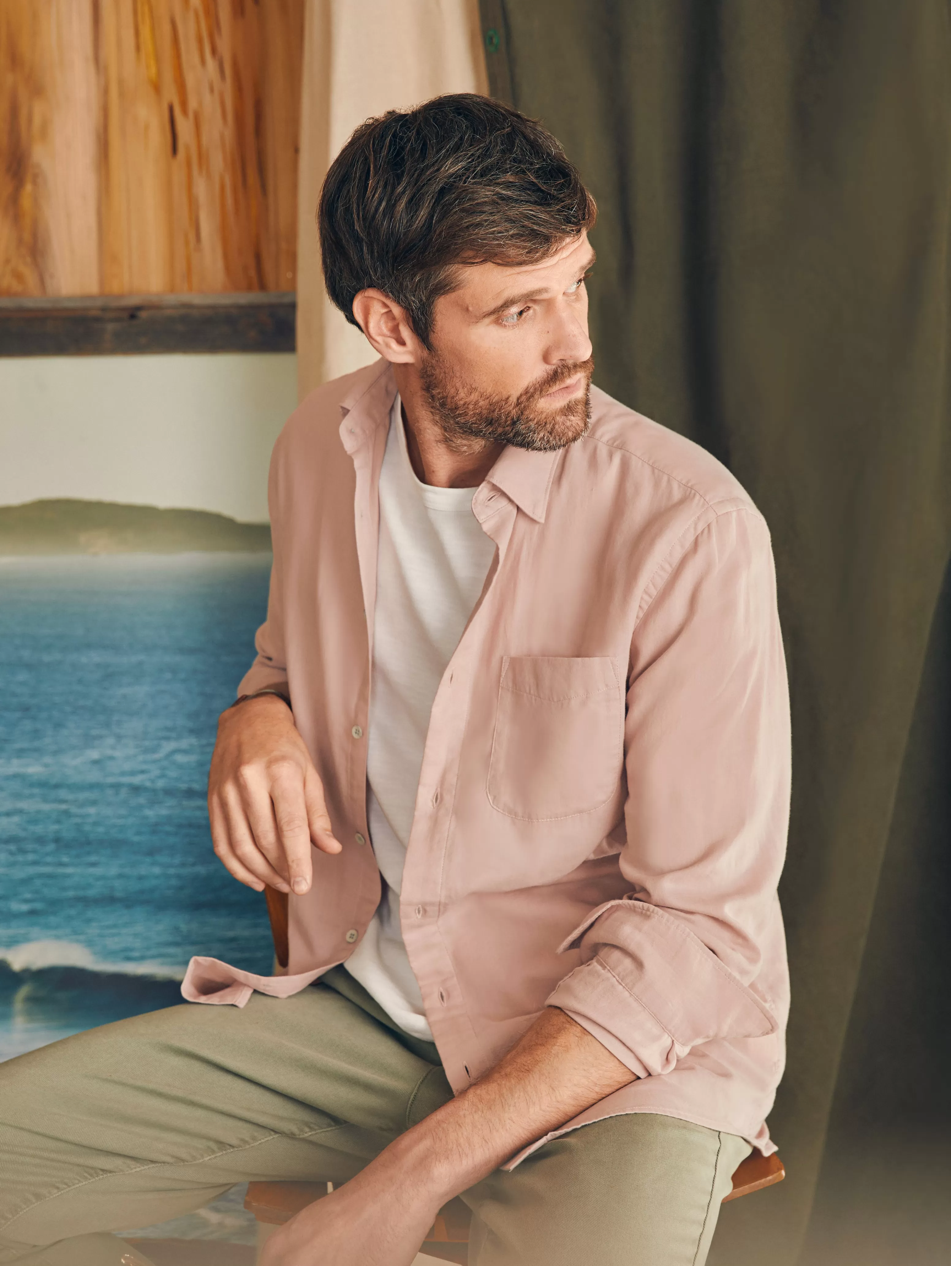 Sunwashed Chambray Shirt - | Faherty Brand Hot