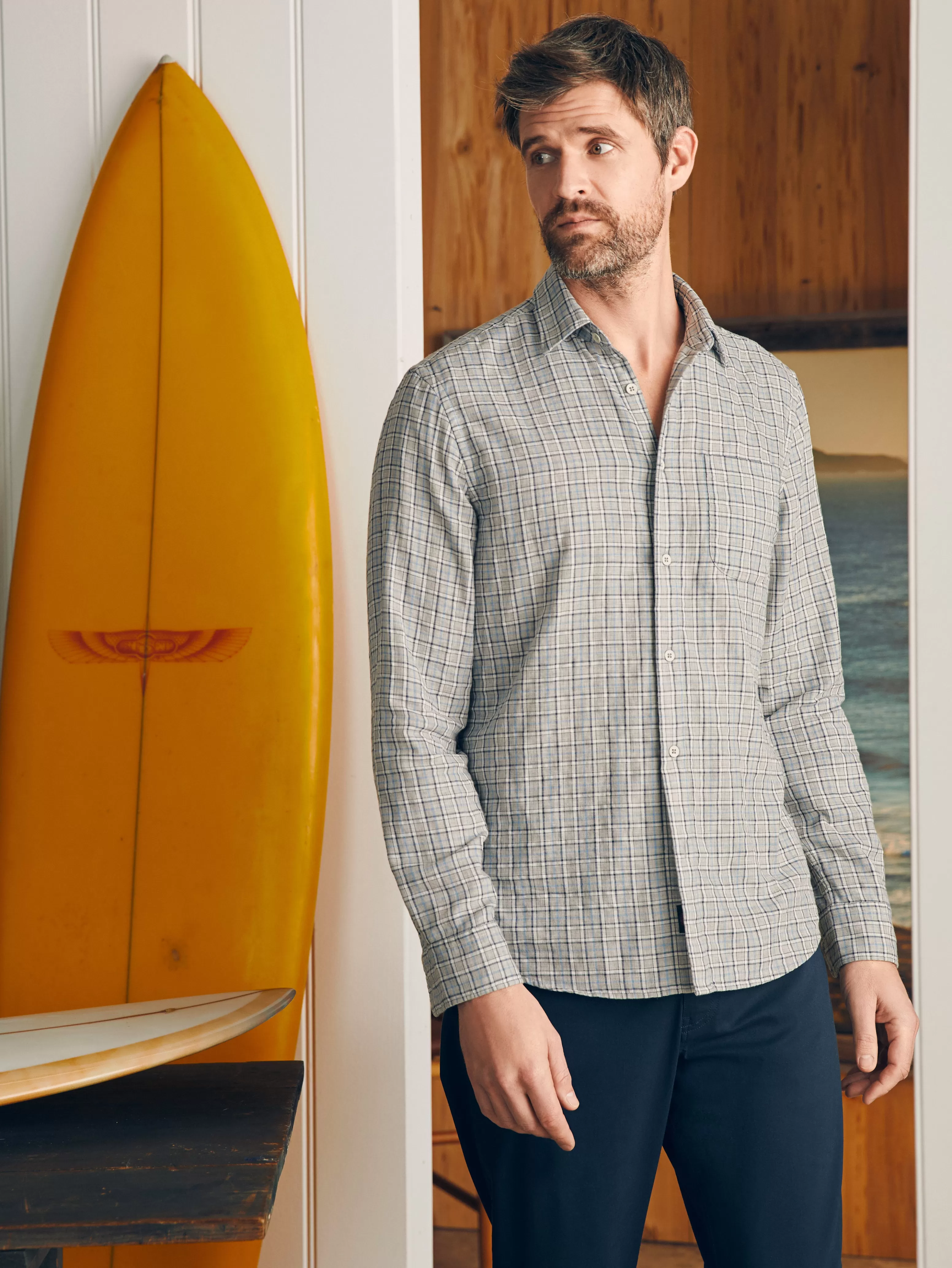 Sunwashed Chambray Shirt - | Faherty Brand Fashion