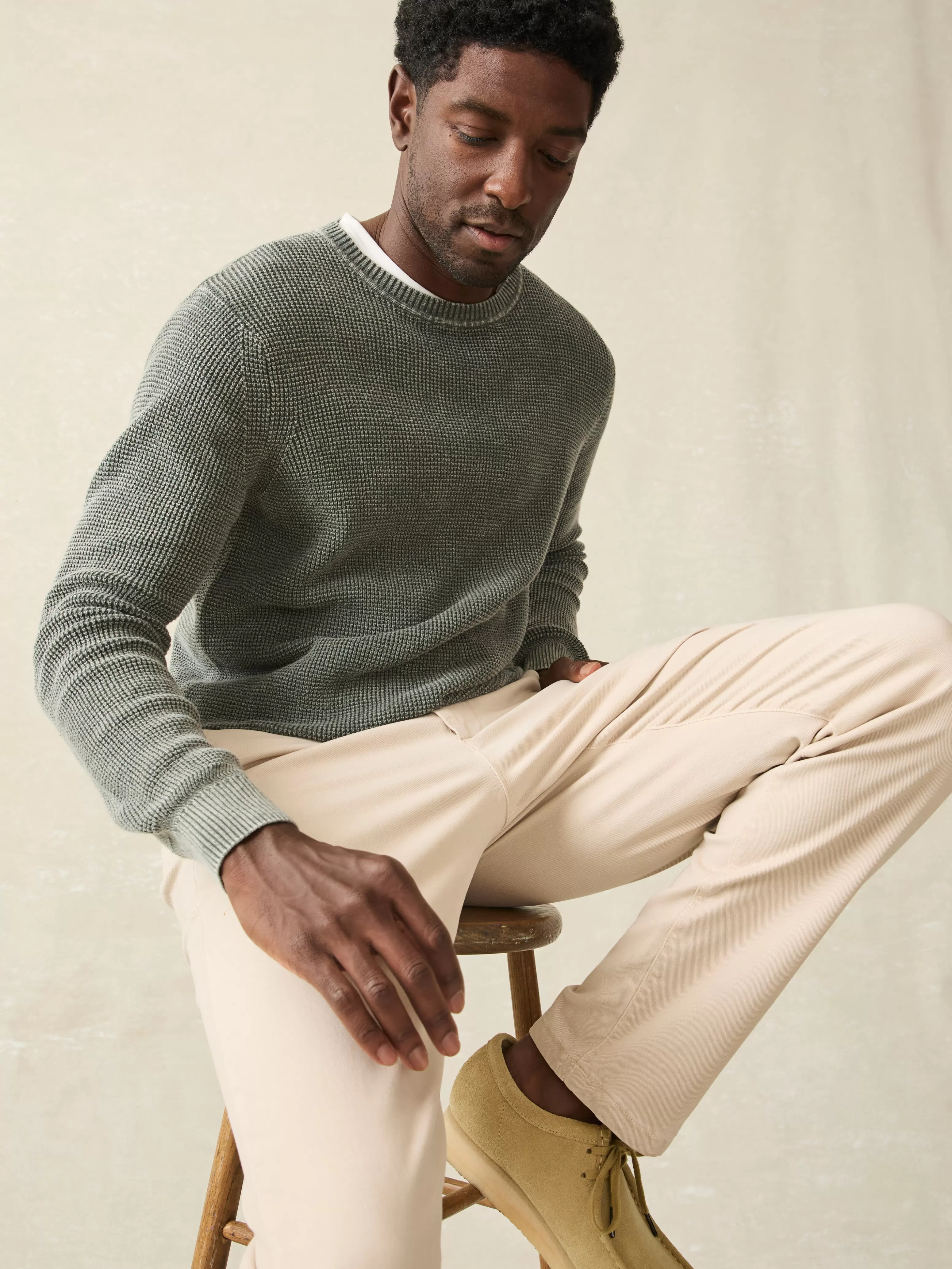 Sunwashed Crewneck Sweater - | Faherty Brand New