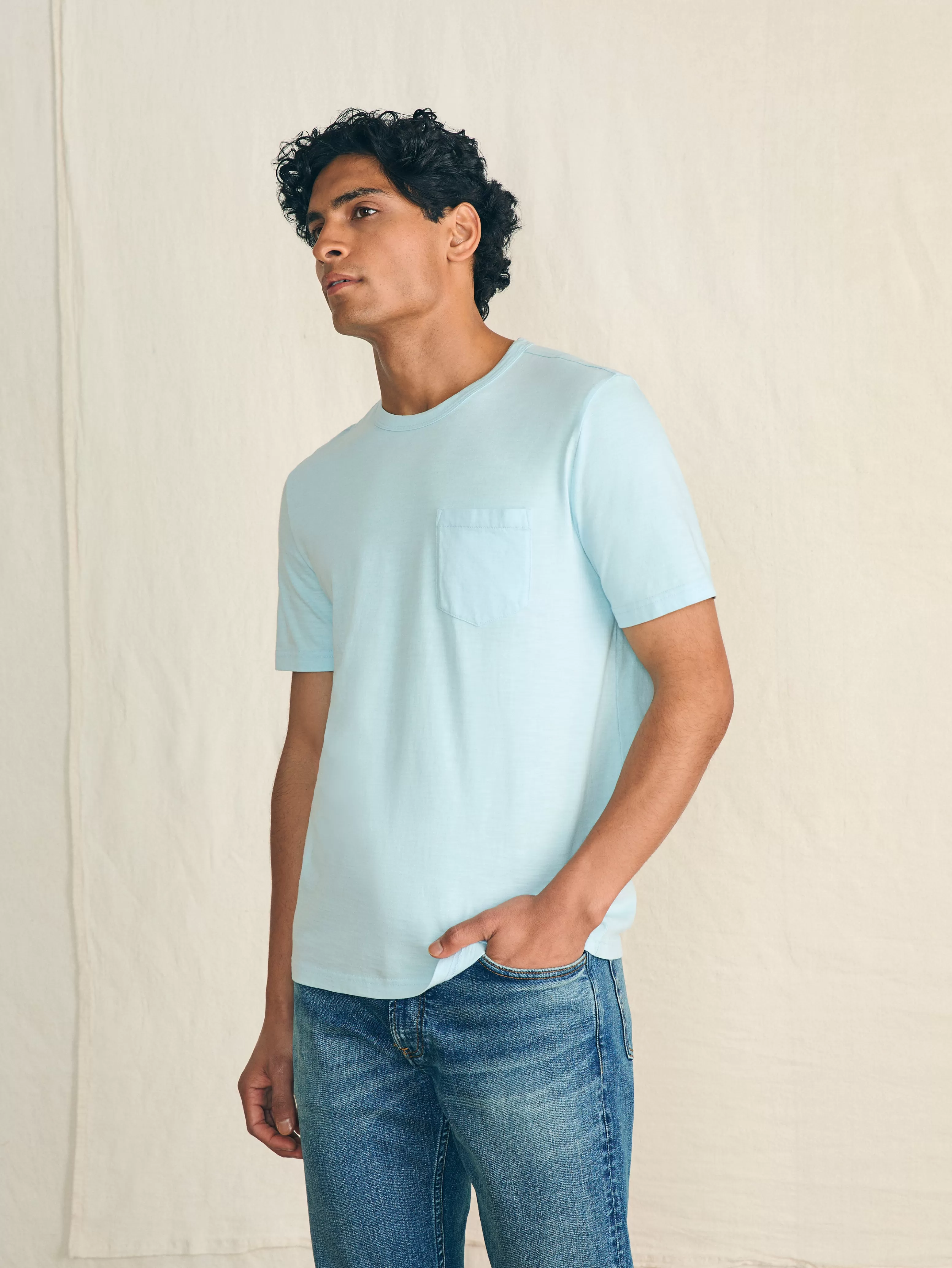 Sunwashed Pocket Tee - | Faherty Brand Discount