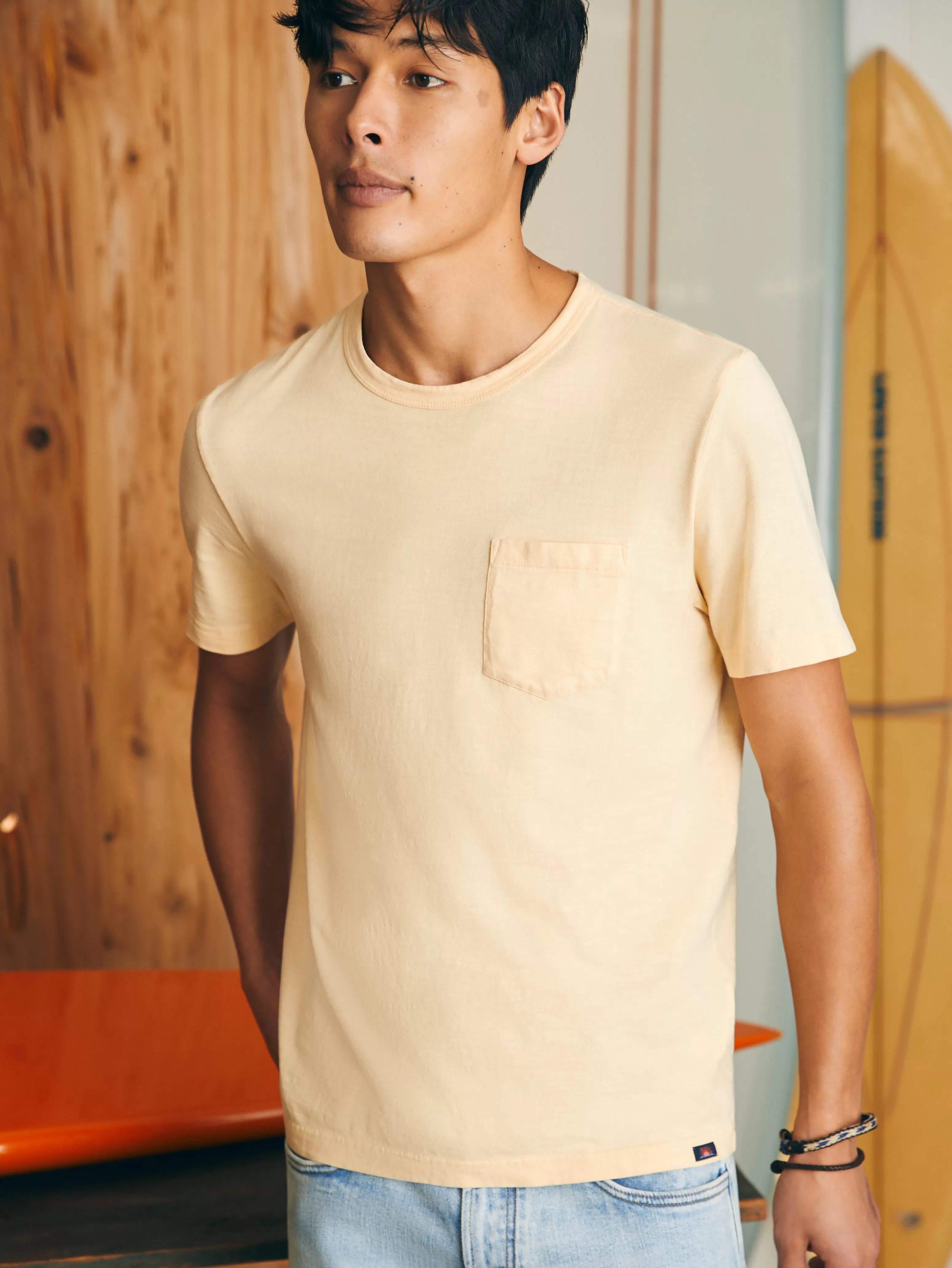 Sunwashed Pocket Tee - | Faherty Brand Fashion