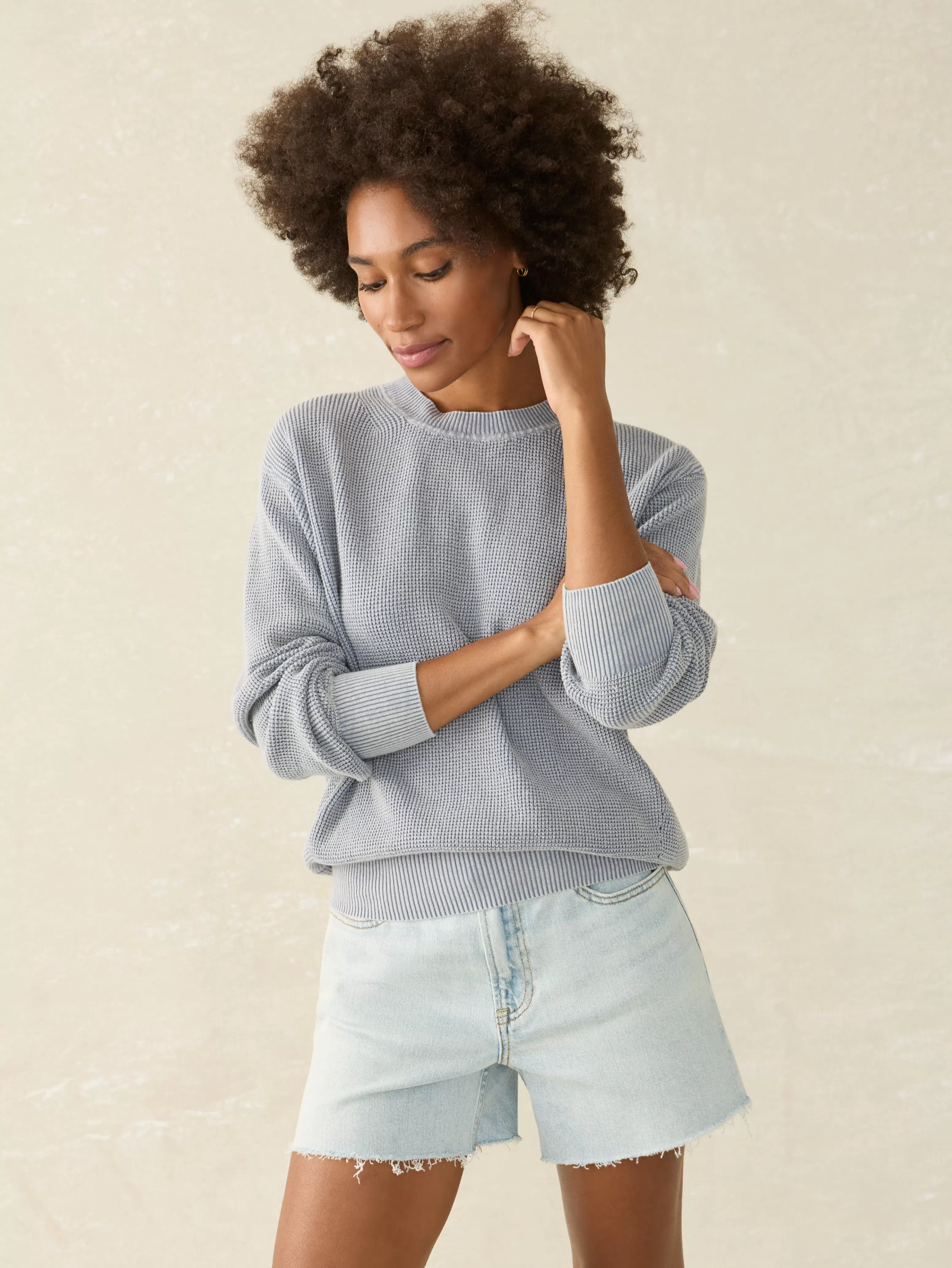 Sunwashed Relaxed Sweater - | Faherty Brand Hot