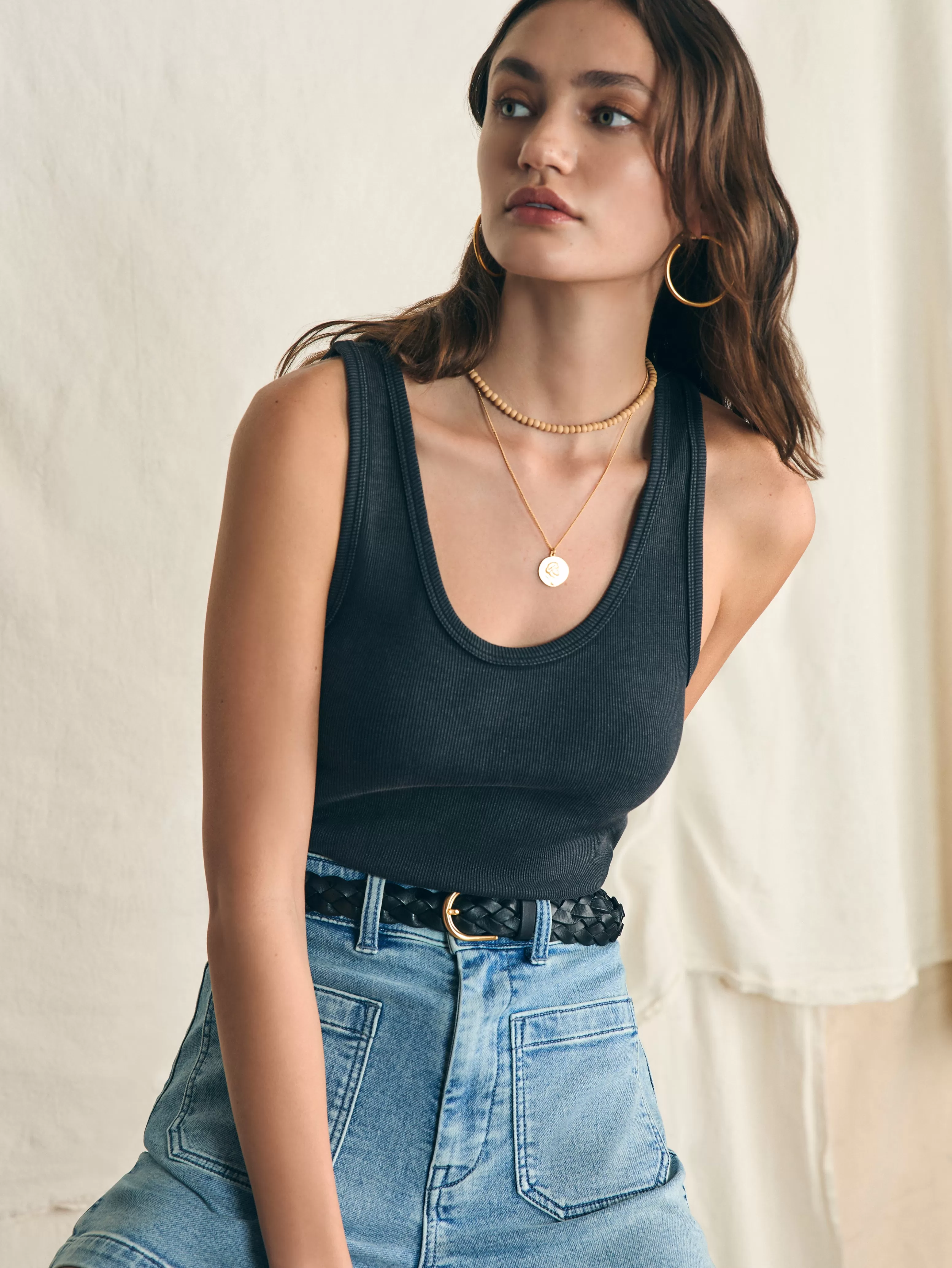 Sunwashed Rib Tank - | Faherty Brand Flash Sale