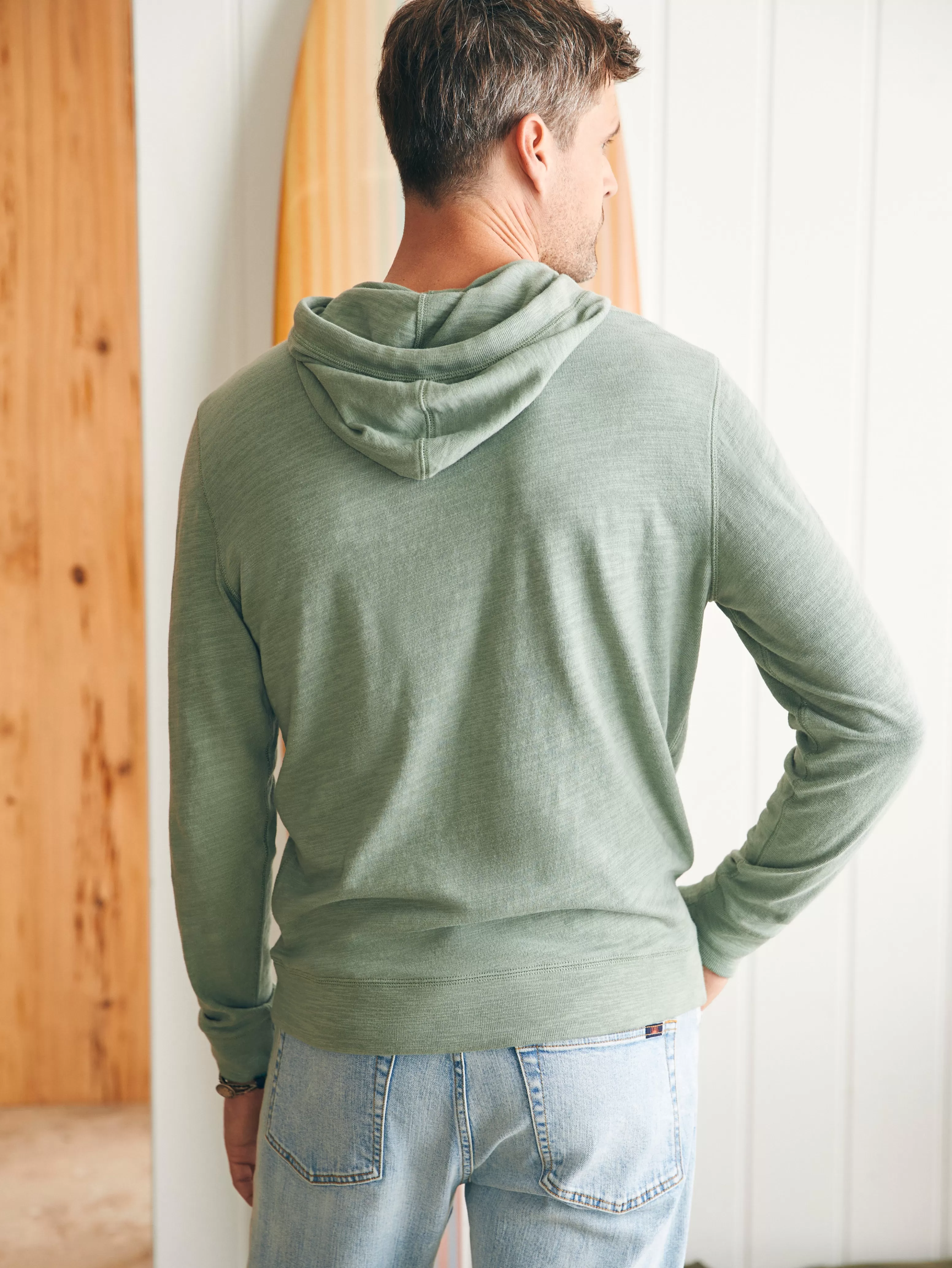 Sunwashed Slub Hoodie (Tall) - | Faherty Brand Cheap