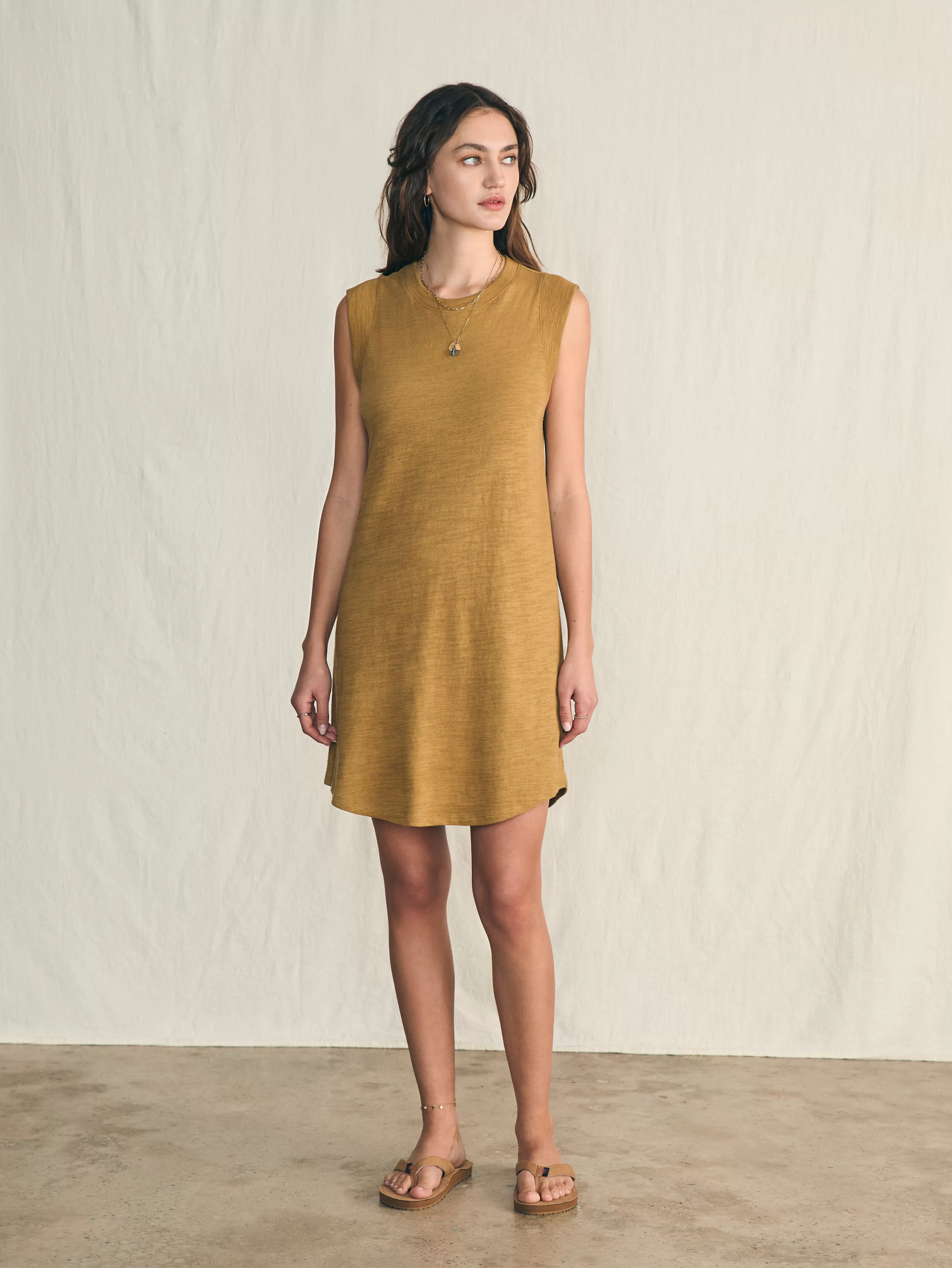 Sunwashed Slub Muscle Dress - | Faherty Brand Discount