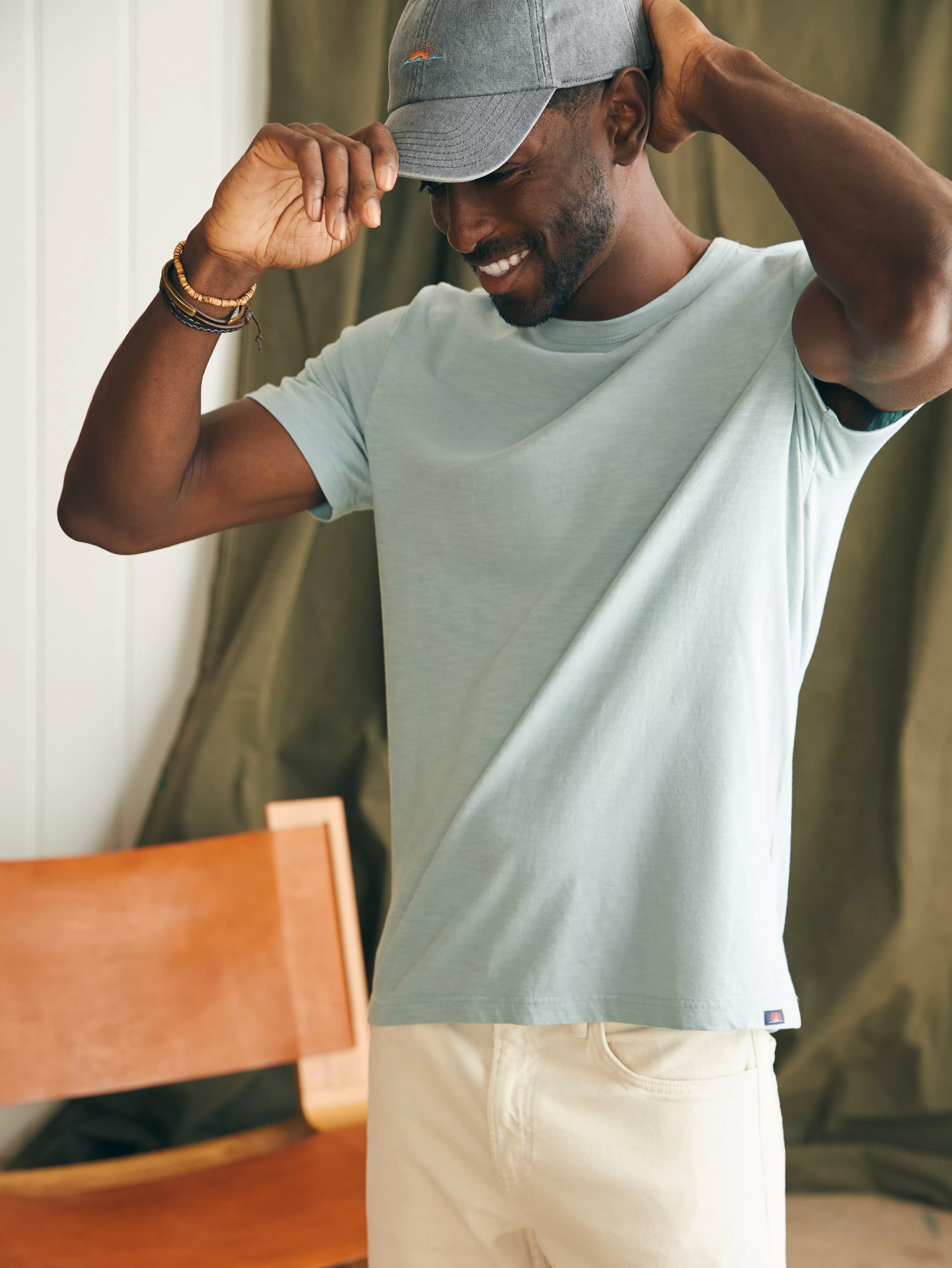 Sunwashed Tee (Tall) - | Faherty Brand Online