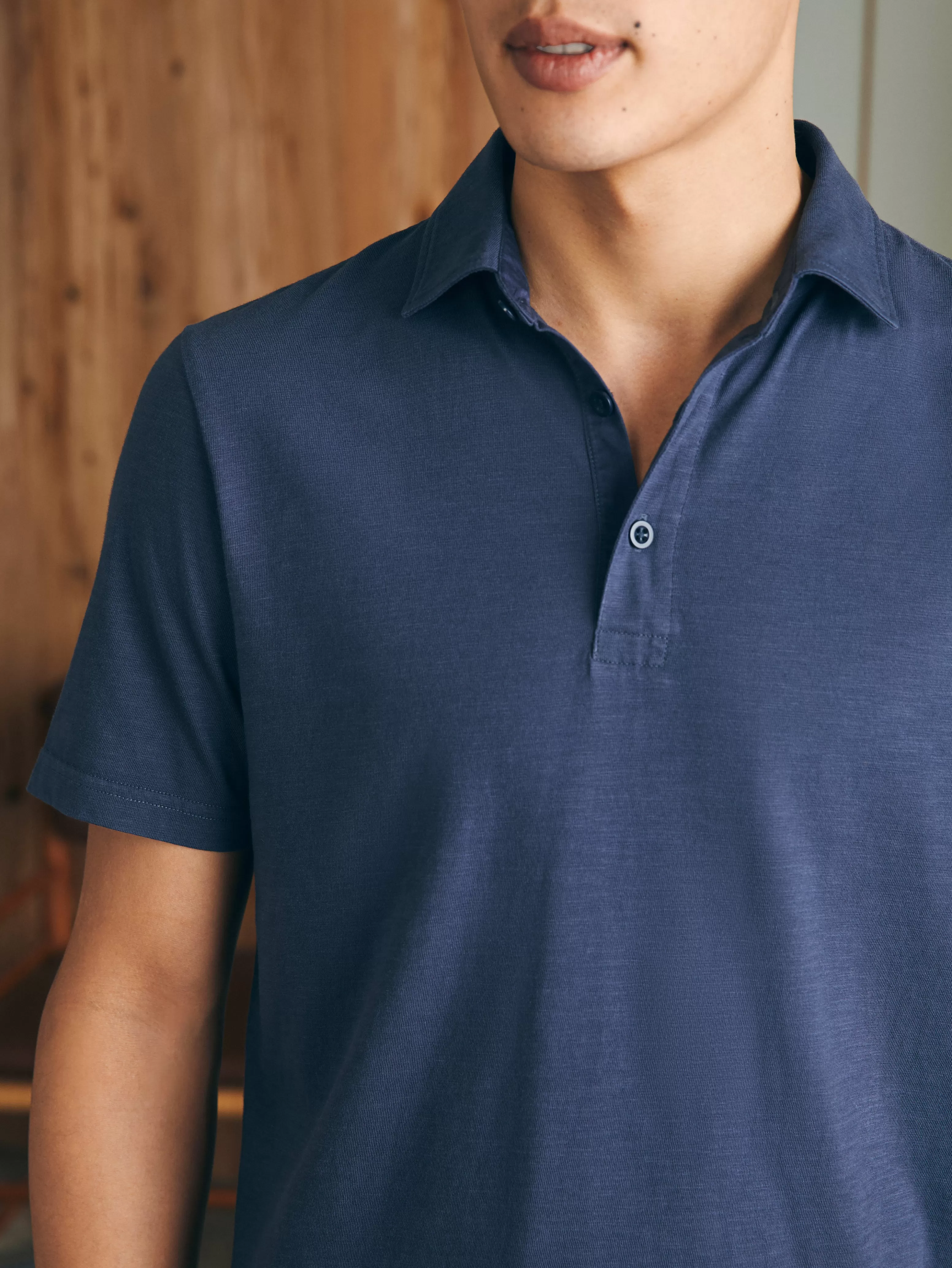 Sunwashed T-Shirt Polo - | Faherty Brand Online