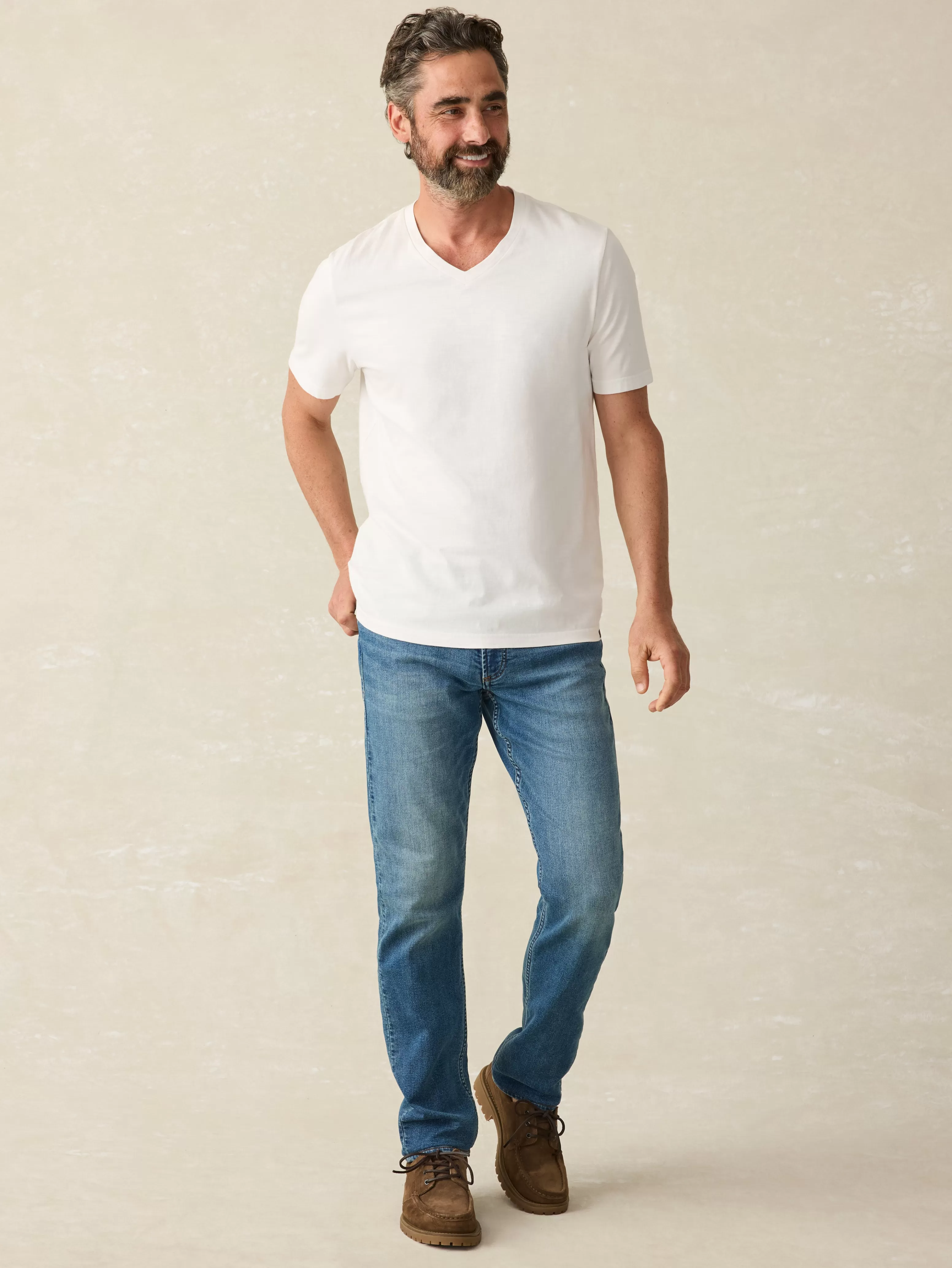 Sunwashed V-Neck Tee - | Faherty Brand Shop