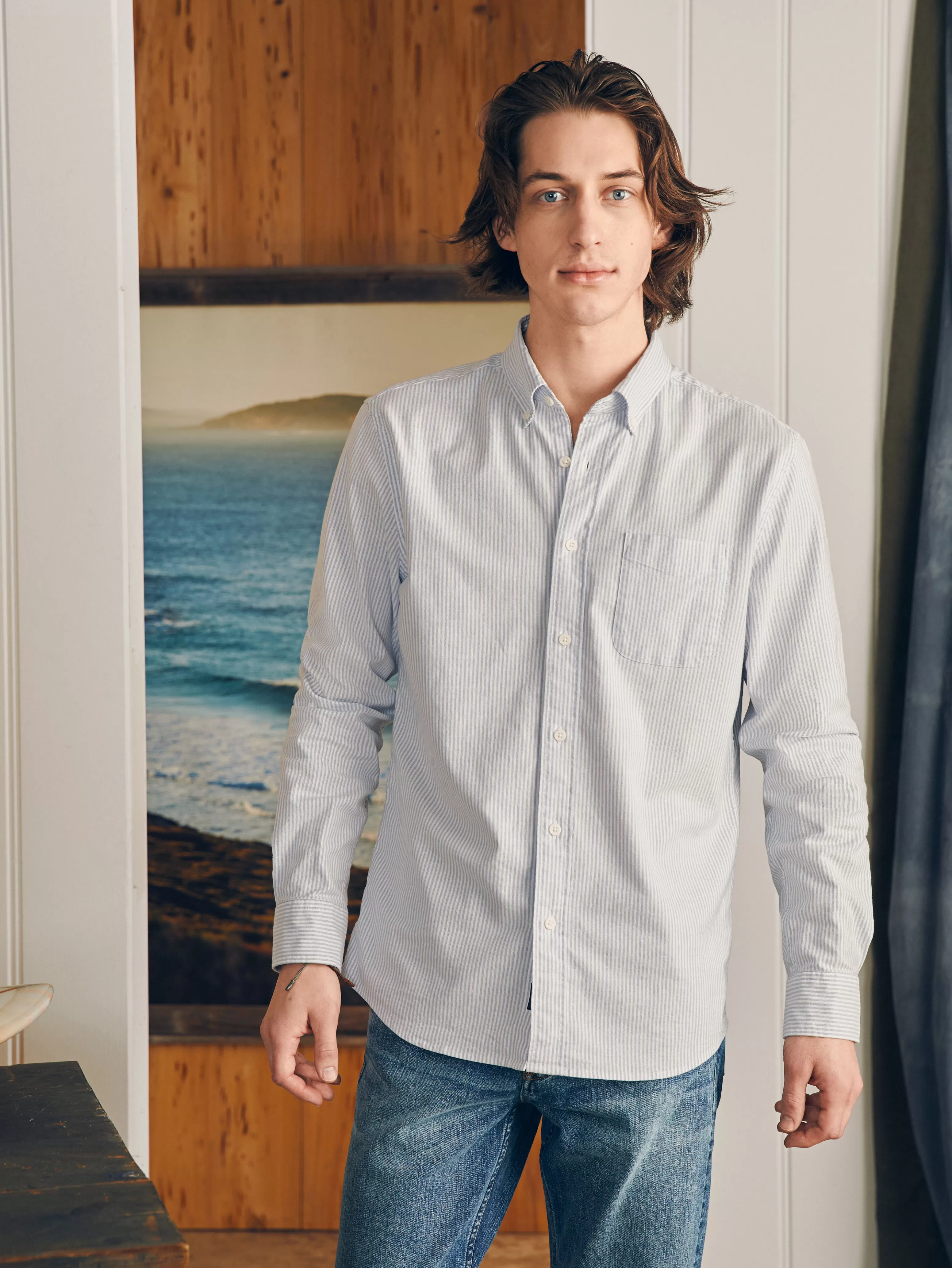 Supima Oxford Shirt - | Faherty Brand Clearance