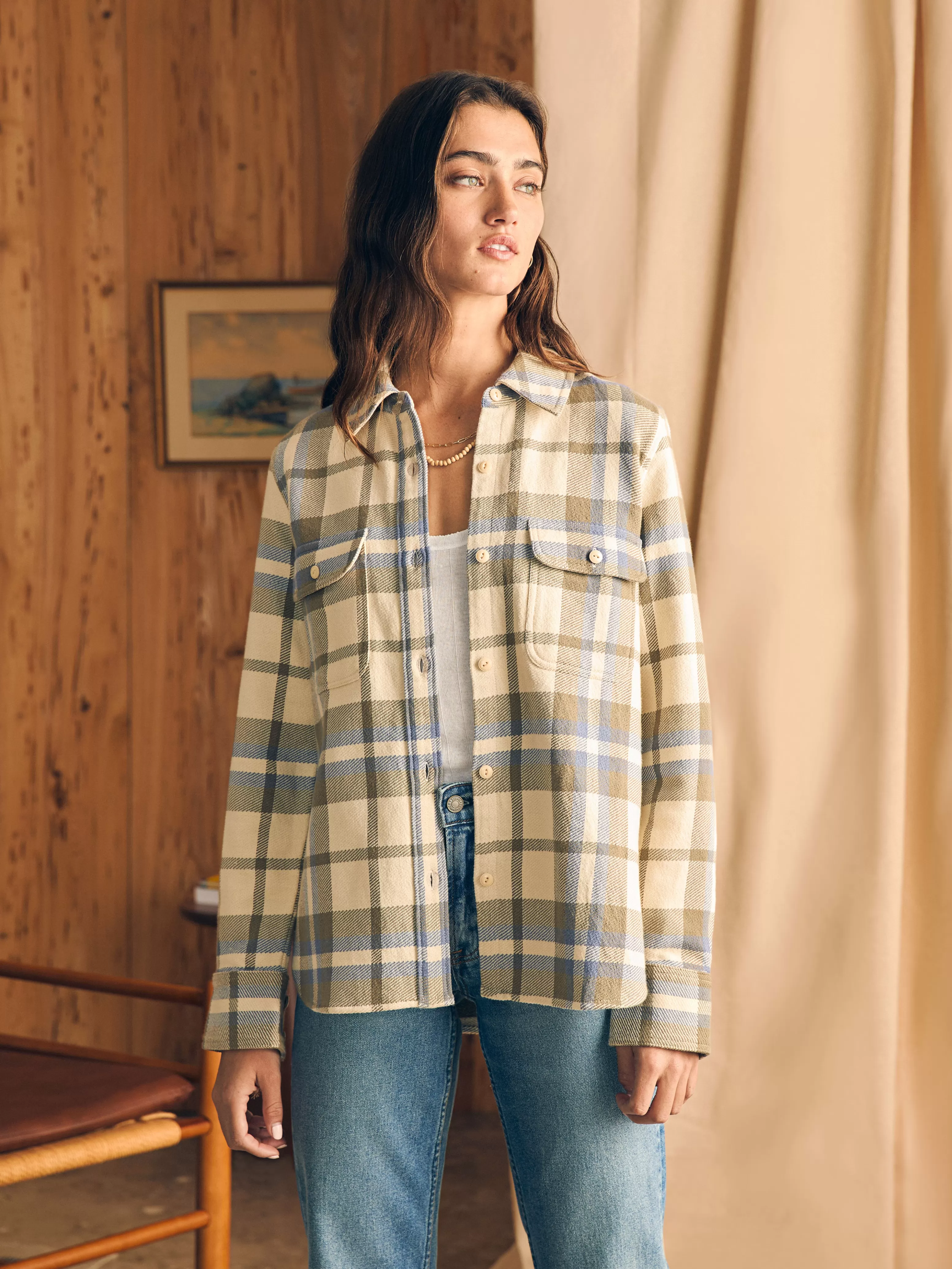 Surf Flannel - | Faherty Brand Discount