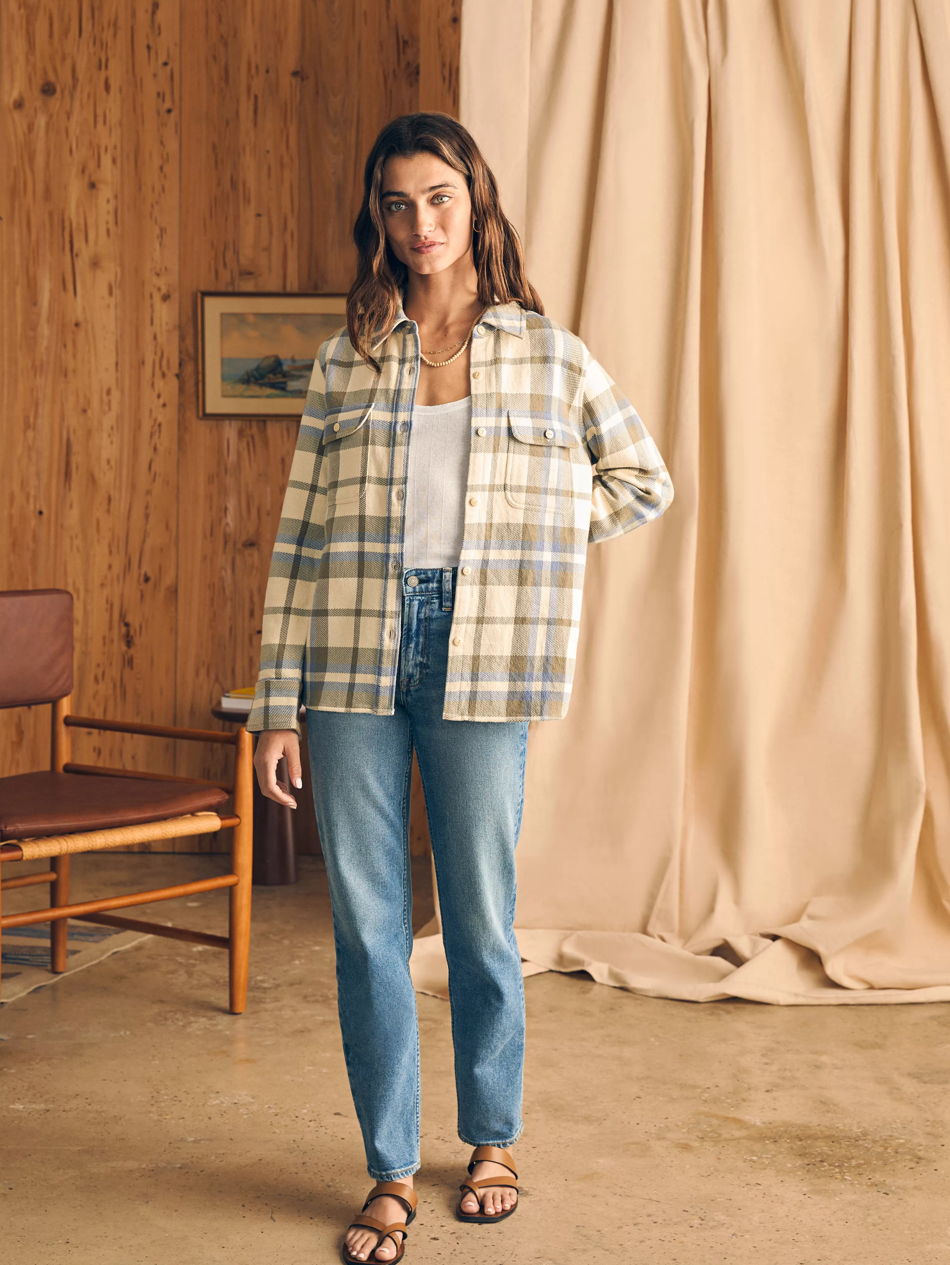 Surf Flannel - | Faherty Brand Discount