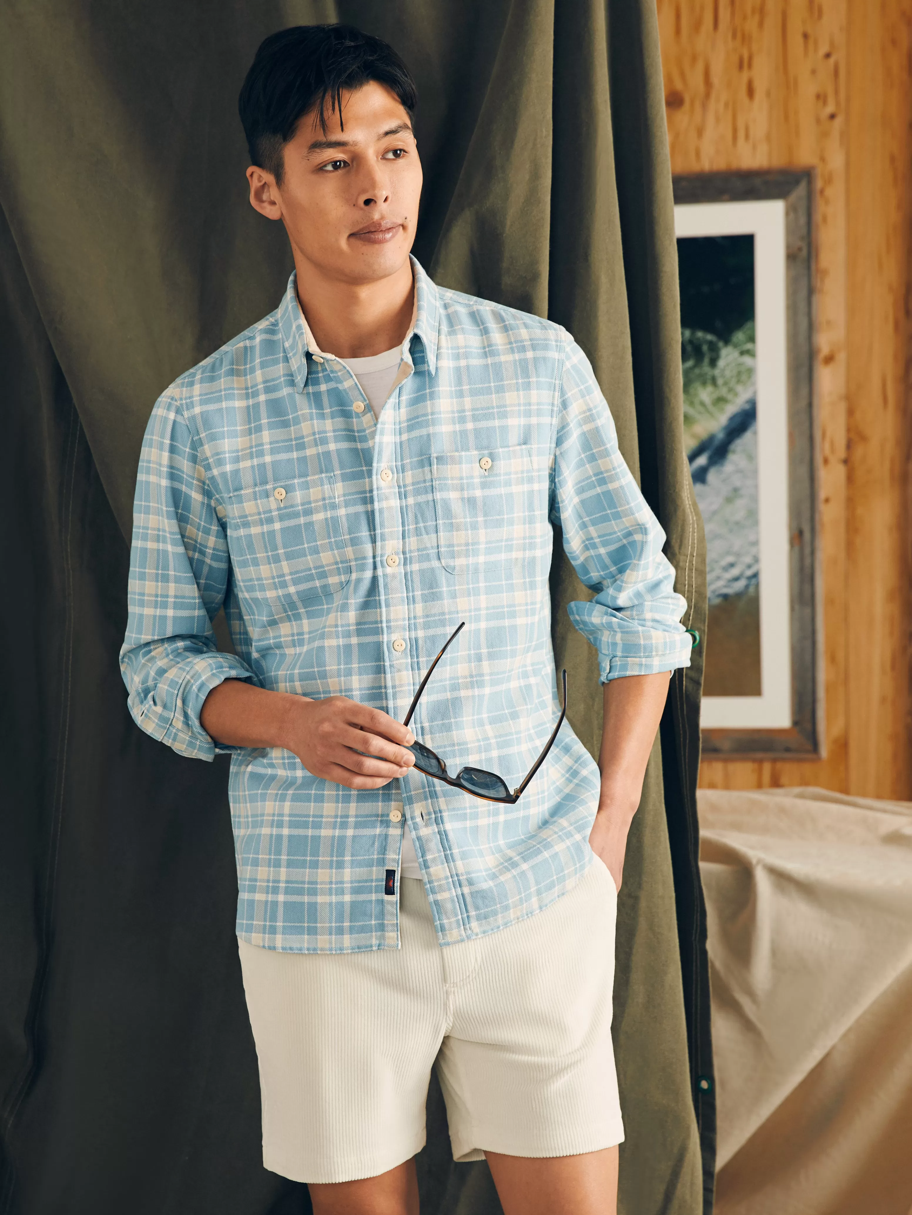 Surf Flannel - | Faherty Brand Best Sale