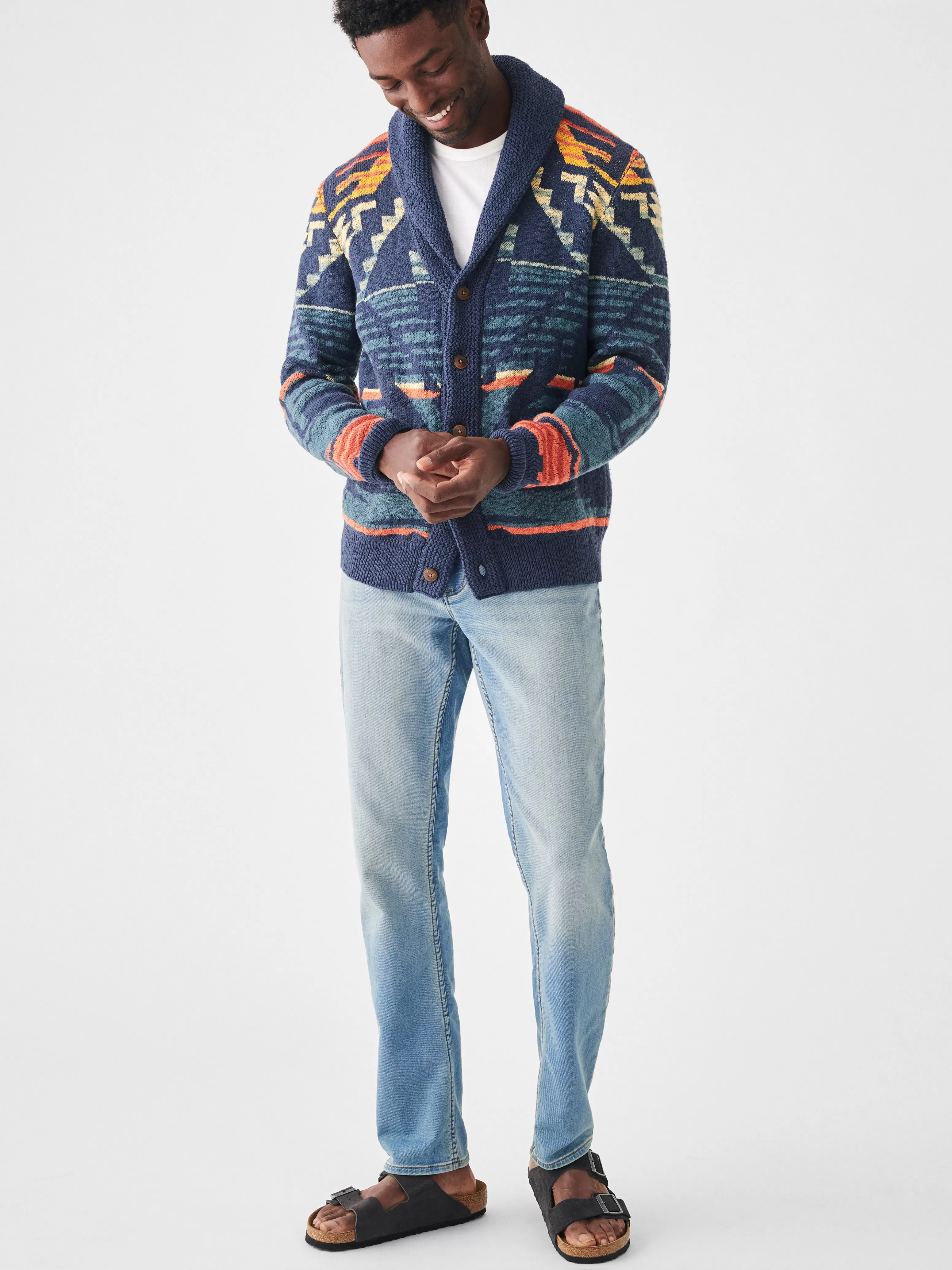 Thunder Voice Eagle Cardigan - | Faherty Brand Best Sale