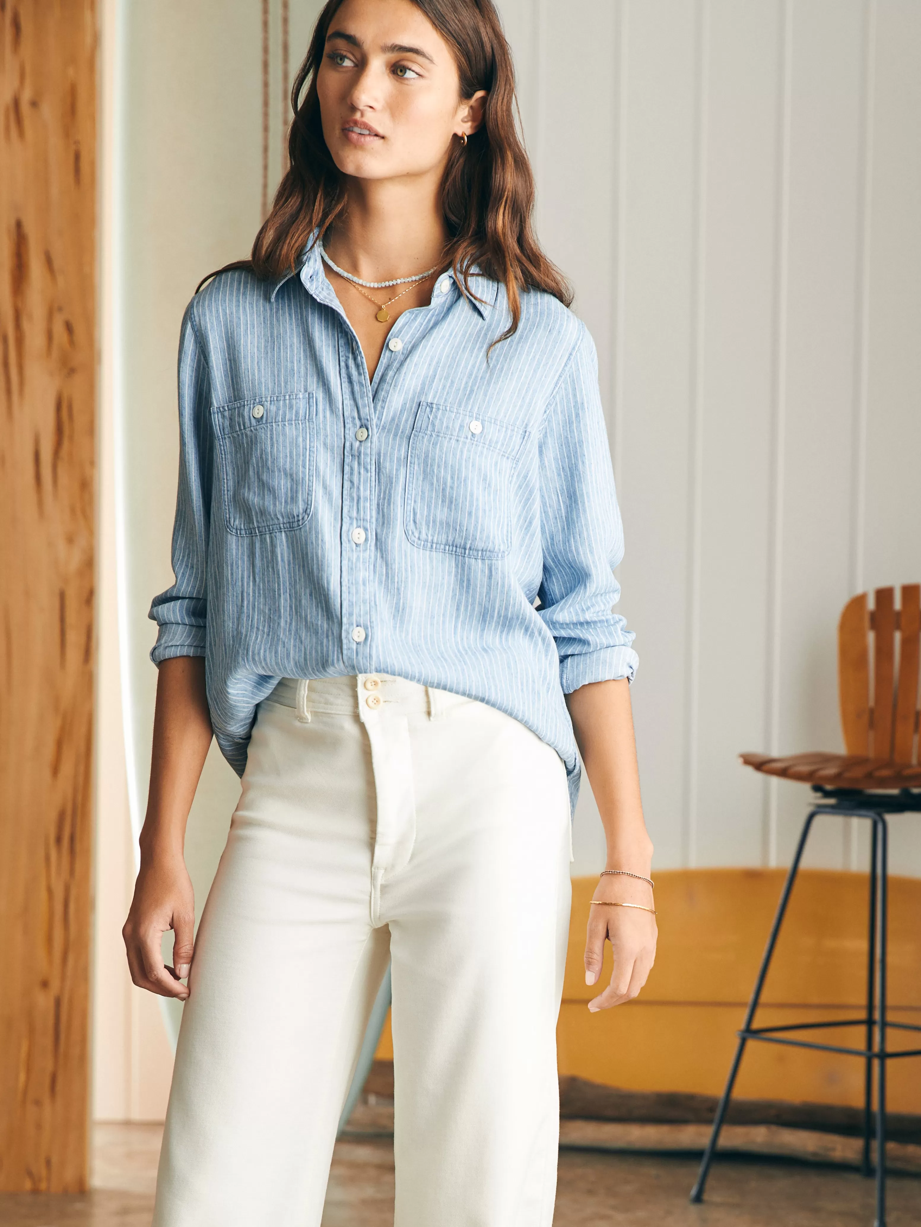 Tried & True Chambray Shirt - | Faherty Brand Store