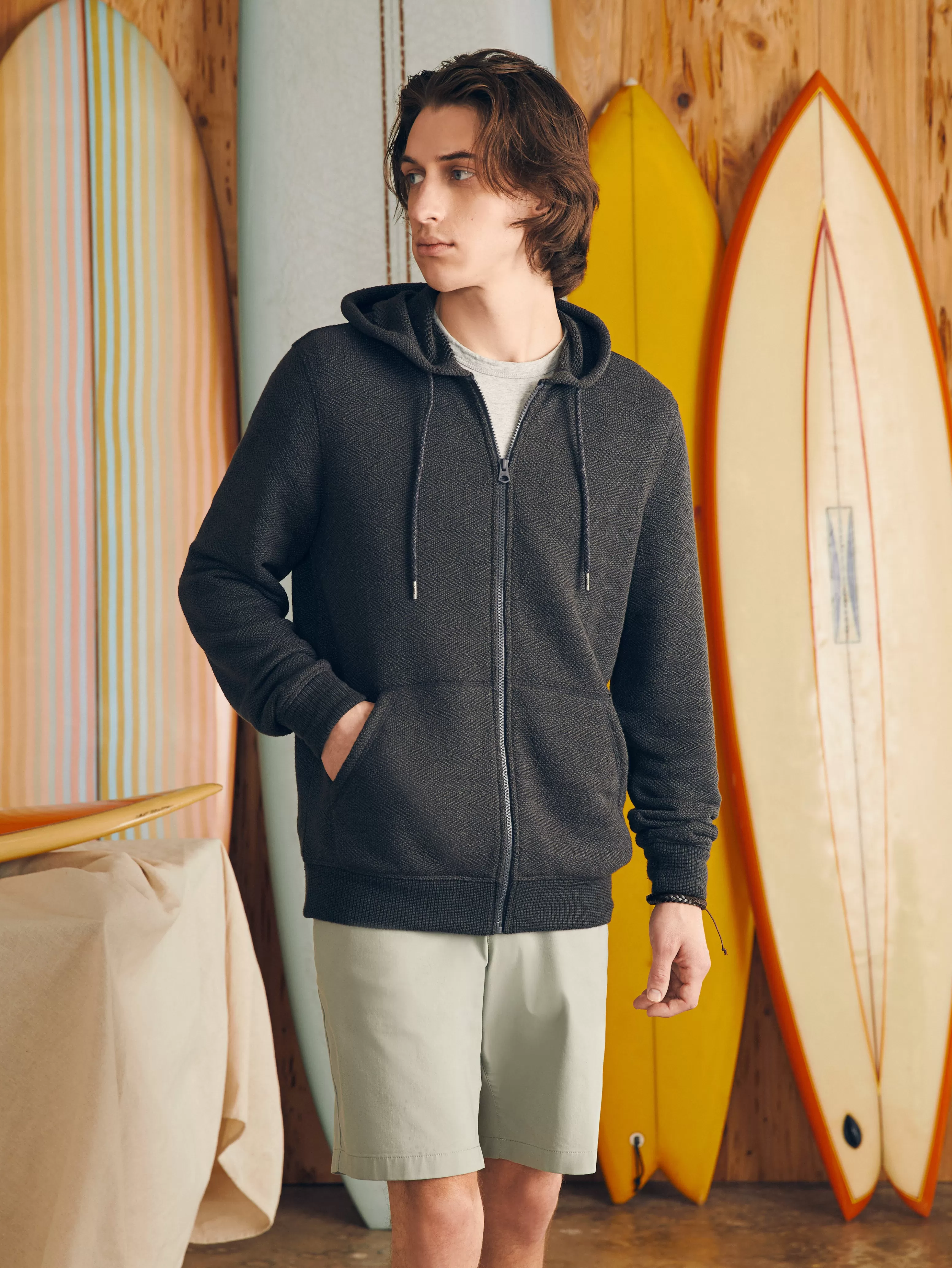 Whitewater Full Zip Hoodie - | Faherty Brand Online