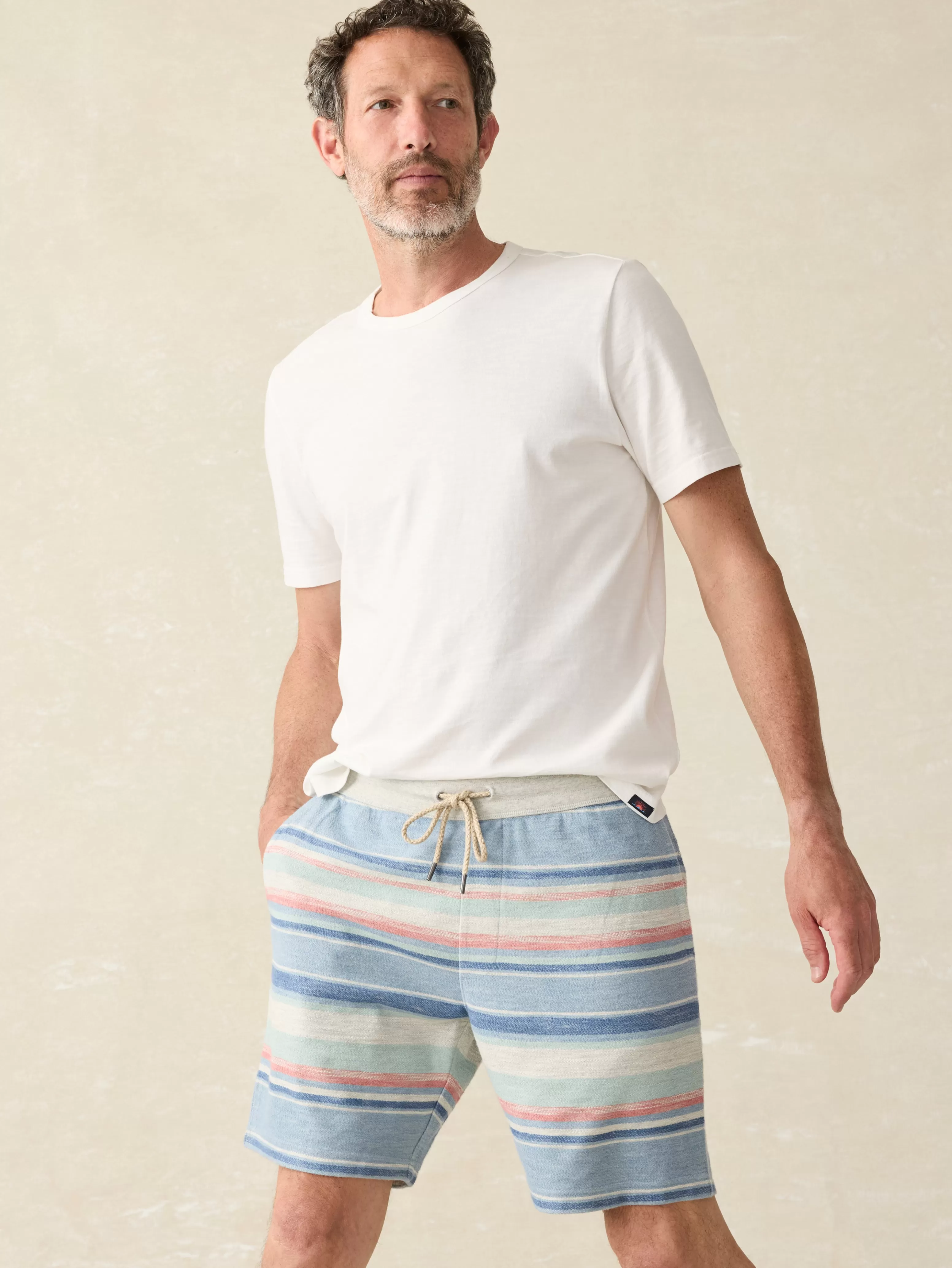 Whitewater Stripe Sweatshort - | Faherty Brand Discount