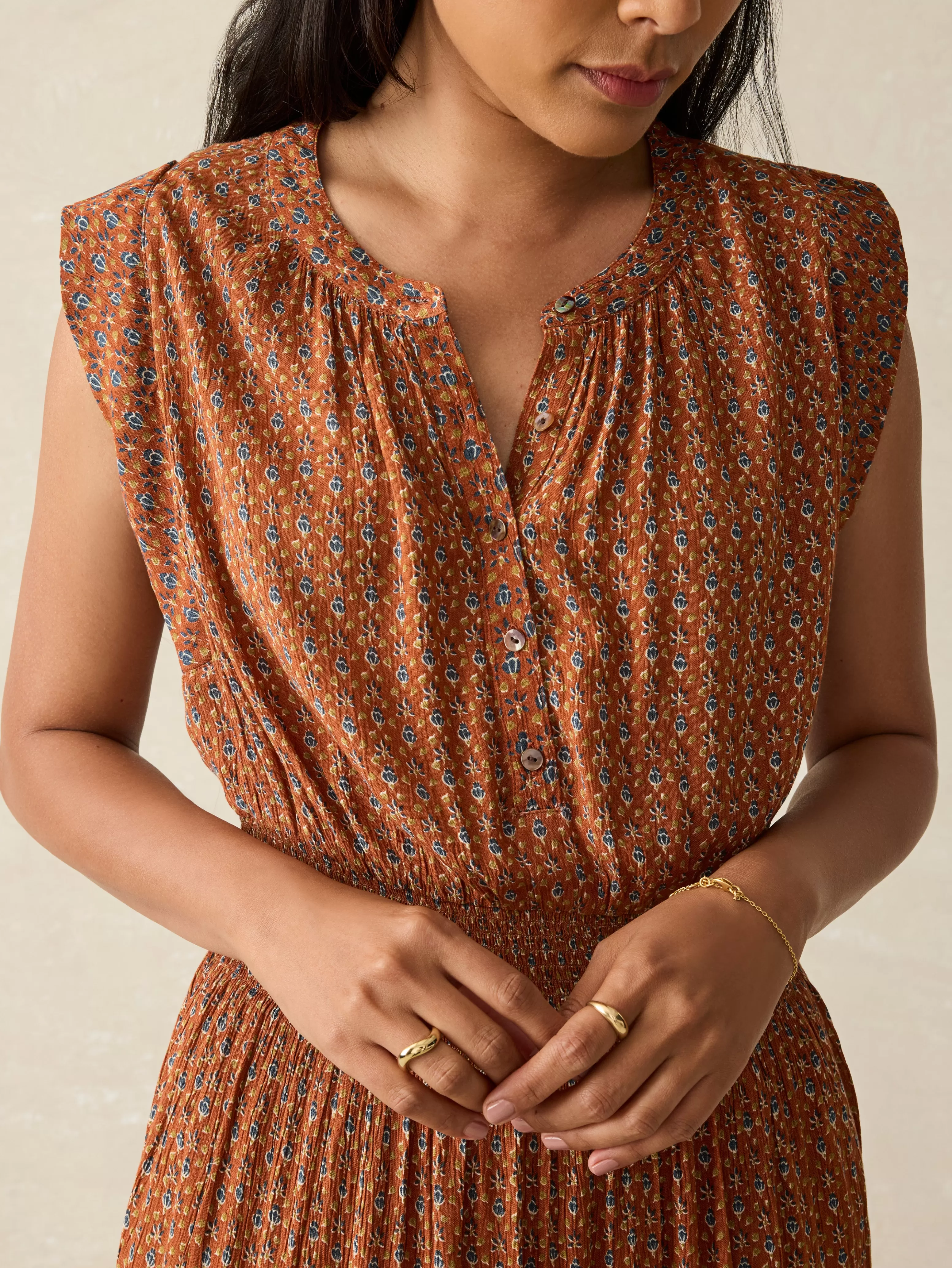 Woodstock Midi Dress - | Faherty Brand New