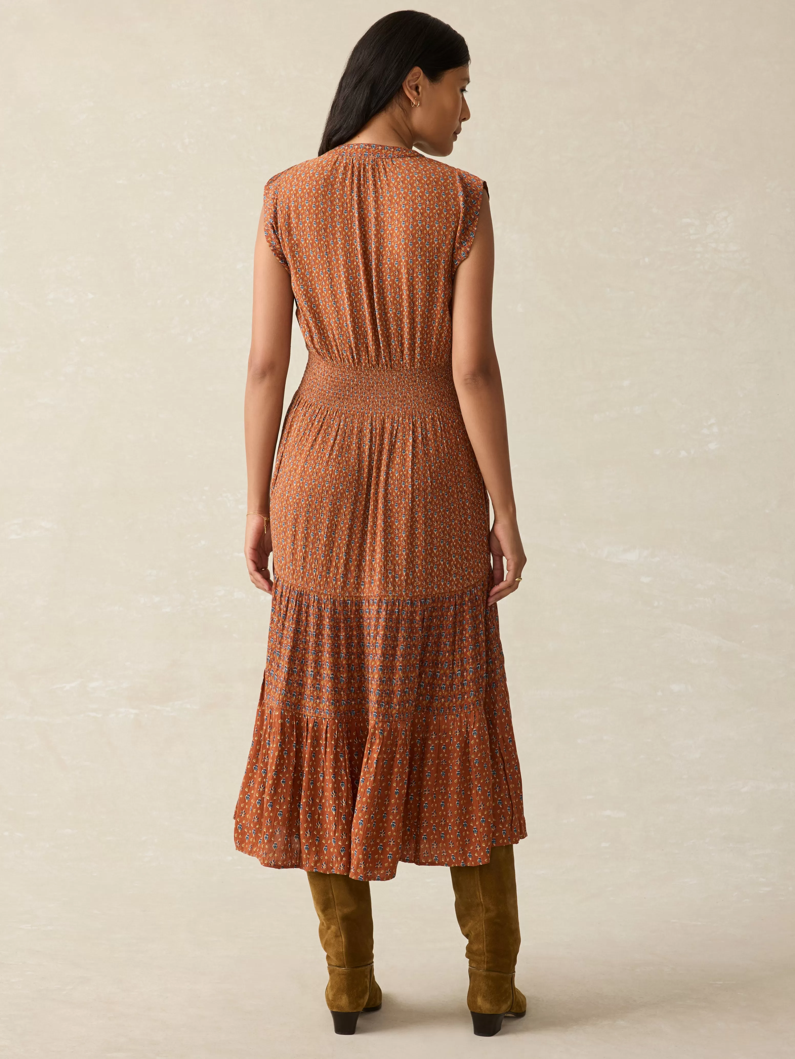 Woodstock Midi Dress - | Faherty Brand New